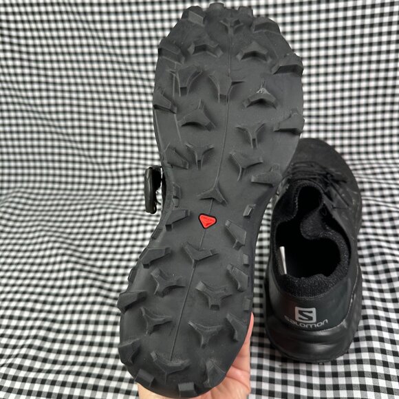 Salomon Cross Pro 2 Womens Trail Running Gorpcore Sock Sneaker All Black Size 7 - Picture 5 of 7